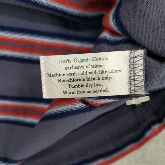 Criquet Golf Polo Shirt Mens 2XL Gray Red Striped Organic Cotton 4‎ Button - Picture 6 of 6